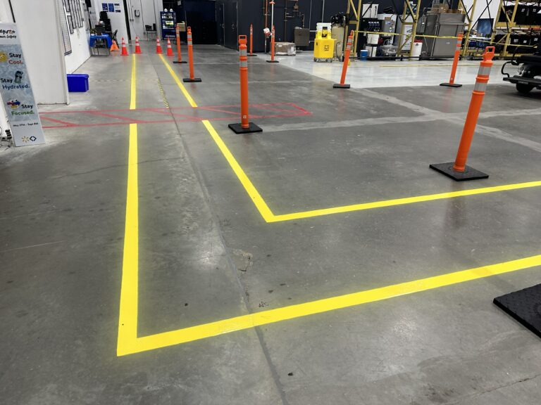 warehouse striping, floor line striping